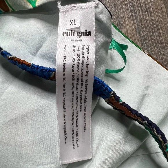 Cult Gaia Diem Halter Crop Top in Botanic Aqua - Picture 4 of 5